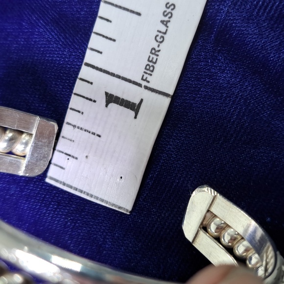 Sterling Silver Twisted Coil Cuff Bracelet Stamped Sterling - Picture 11 of 13